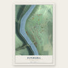 Foxburg, Pennsylvania map print, the full design