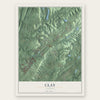 Clay, Alabama map print, the full design