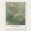 Eidson Road, Texas map print, the full design