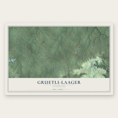 Gruetli-Laager, Tennessee map print, the full design