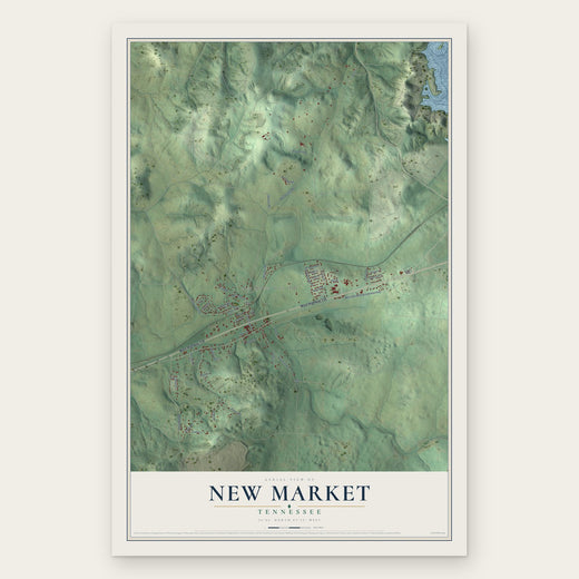 New Market, Tennessee map print, the full design