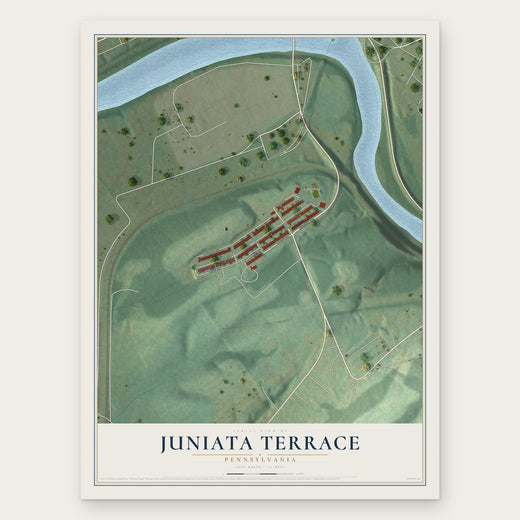 Juniata Terrace, Pennsylvania map print, the full design