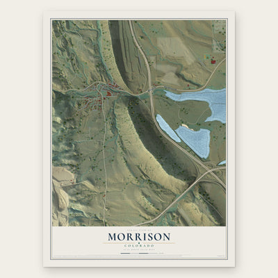 Morrison, Colorado map print, the full design