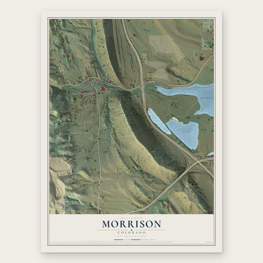 Morrison, Colorado map print, the full design