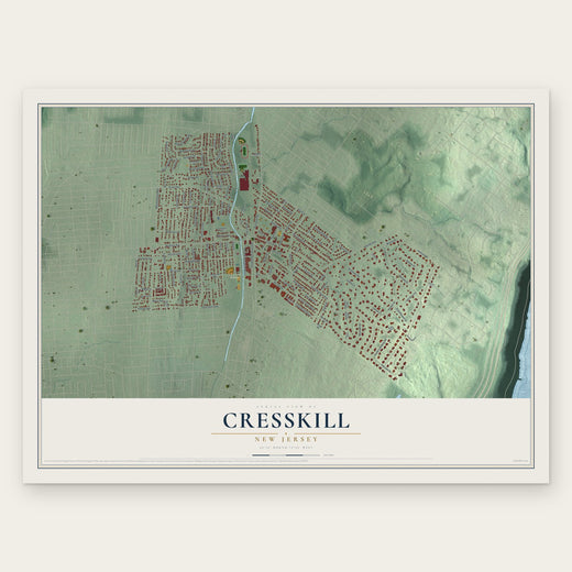 Cresskill, New Jersey map print, the full design