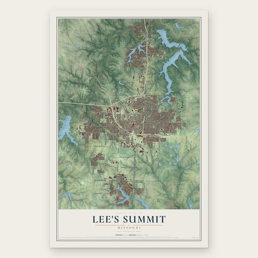 Lee's Summit, Missouri map print, the full design