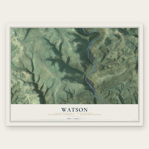 Watson, Lycoming County, Pennsylvania map print, the full design