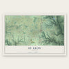 St. Leon, Indiana map print, the full design