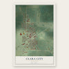 Clara City, Minnesota map print, the full design