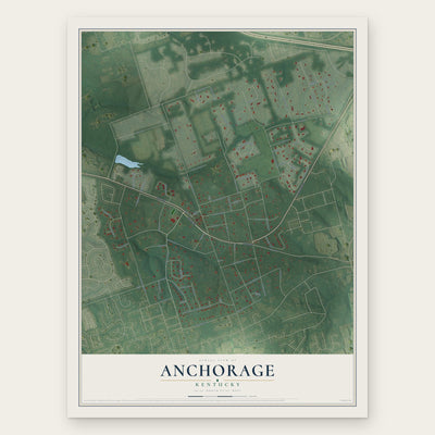 Anchorage, Kentucky map print, the full design