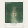 Union Hill, Illinois map print, the full design