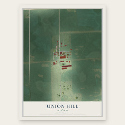 Union Hill, Illinois map print, the full design