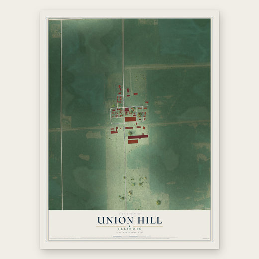 Union Hill, Illinois map print, the full design