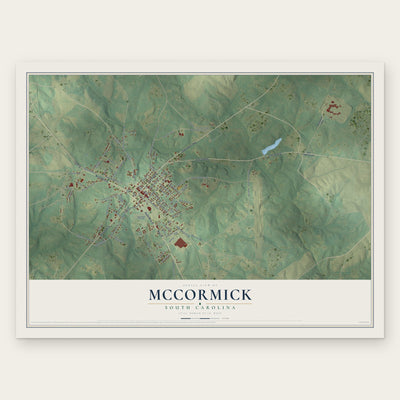 McCormick, South Carolina map print, the full design