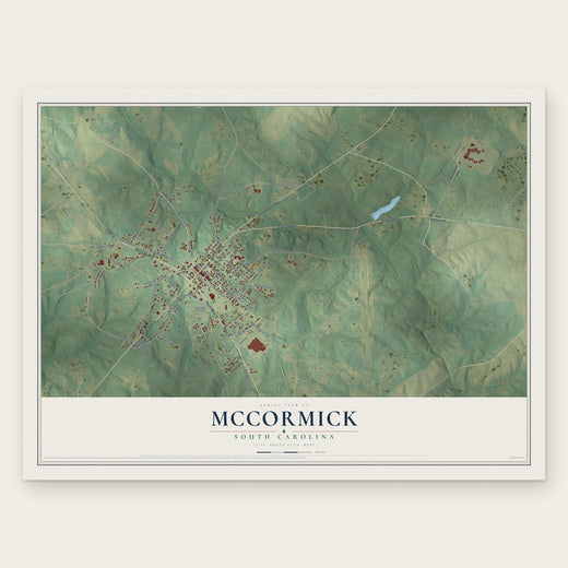 McCormick, South Carolina map print, the full design