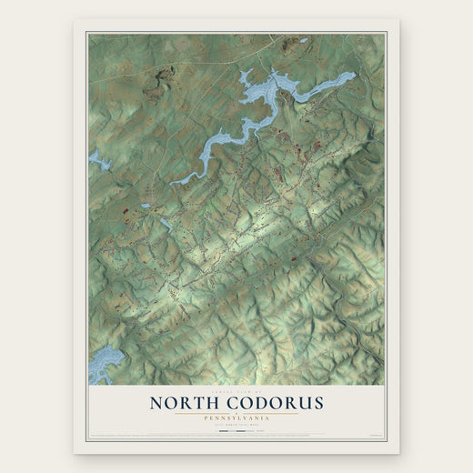 North Codorus, Pennsylvania map print, the full design