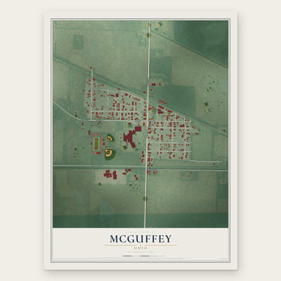 McGuffey, Ohio map print, the full design