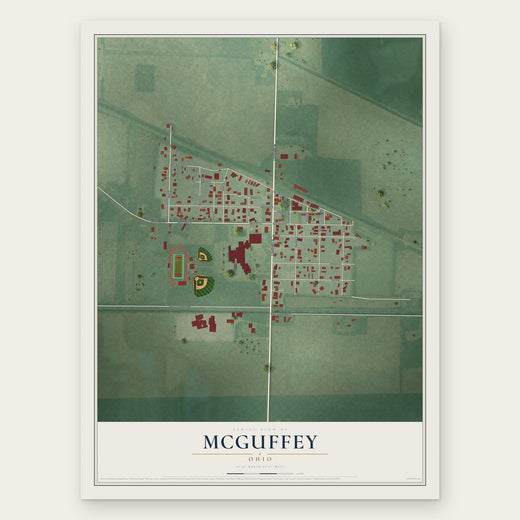 McGuffey, Ohio map print, the full design