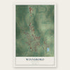 Winnsboro, Louisiana map print, the full design