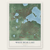 White Bear Lake, Minnesota map print, the full design