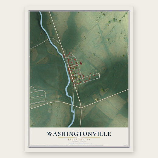 Washingtonville, Pennsylvania map print, the full design
