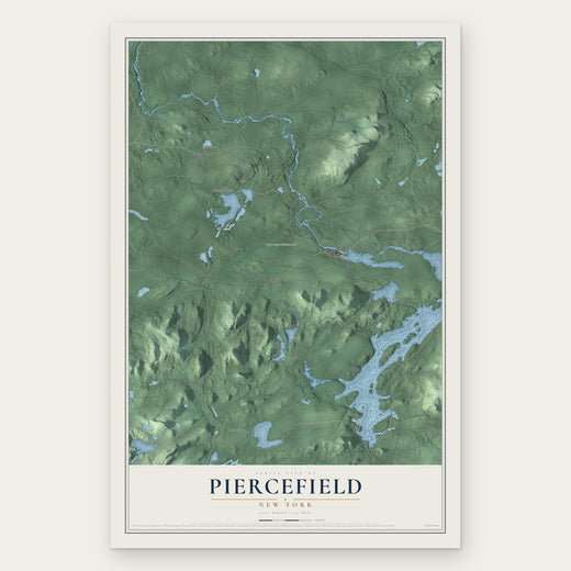 Piercefield, New York map print, the full design