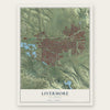 Livermore, California map print, the full design
