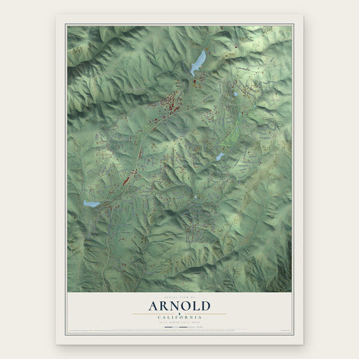 Arnold, California map print, the full design