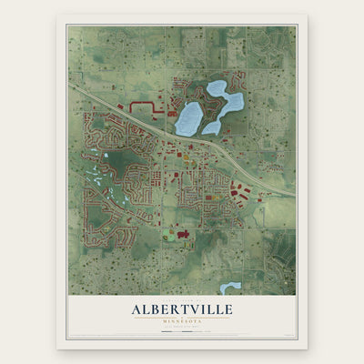Albertville, Minnesota map print, the full design