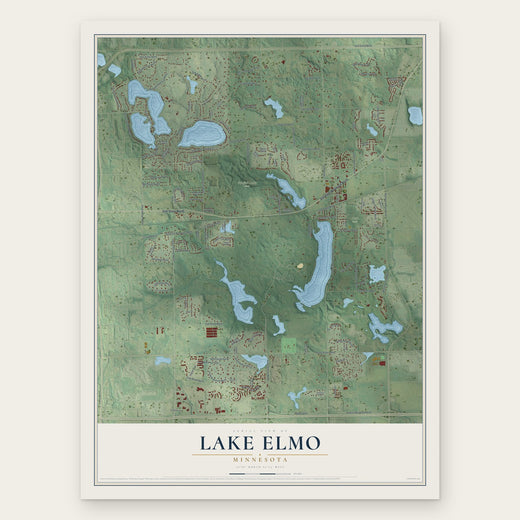 Lake Elmo, Minnesota map print, the full design