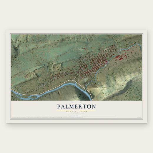 Palmerton, Pennsylvania map print, the full design