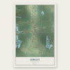 Sibley, Louisiana map print, the full design
