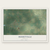 Merryville, Louisiana map print, the full design