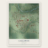 Callaway, Nebraska map print, the full design