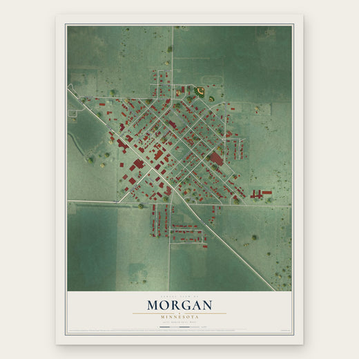 Morgan, Minnesota map print, the full design