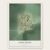 Long Point, Illinois map print, the full design