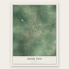 Moulton, Alabama map print, the full design