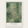 Santa Rosa, Texas map print, the full design
