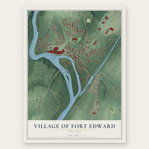 Village of Fort Edward, New York map print, the full design