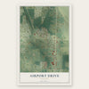 Airport Drive, Missouri map print, the full design