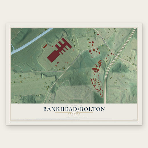 Bankhead-Bolton, Georgia map print, the full design