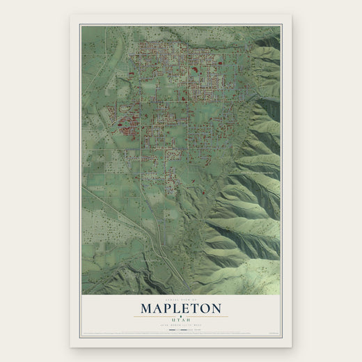 Mapleton, Utah map print, the full design