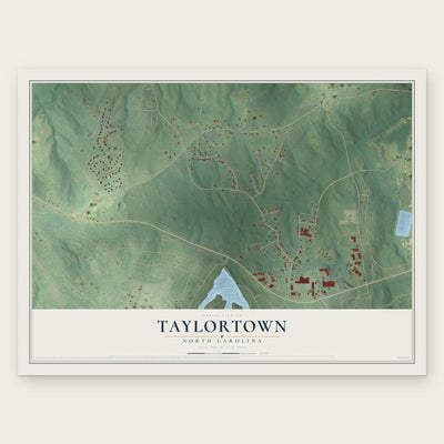 Taylortown, North Carolina map print, the full design