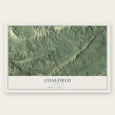Coalfield, Tennessee map print, the full design