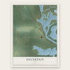 Uncertain, Texas map print, the full design