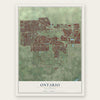 Ontario, California map print, the full design