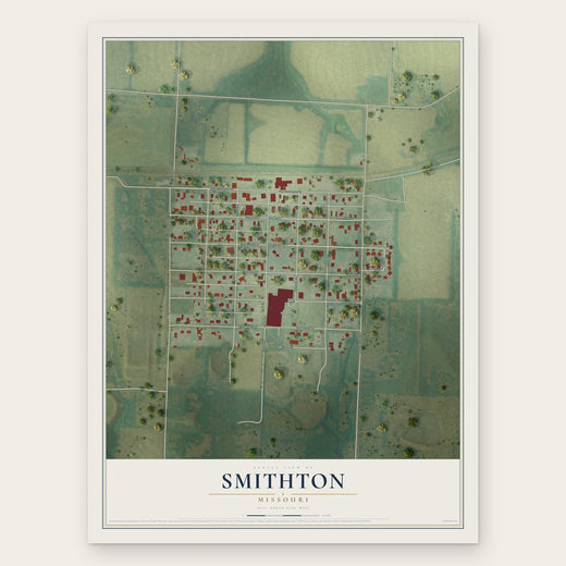Smithton, Missouri map print, the full design
