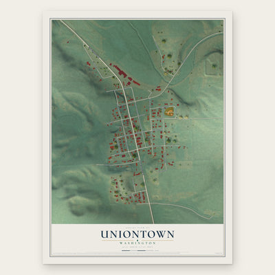 Uniontown, Washington map print, the full design