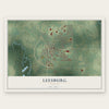 Leesburg, Georgia map print, the full design