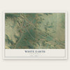 White Earth, North Dakota map print, the full design
